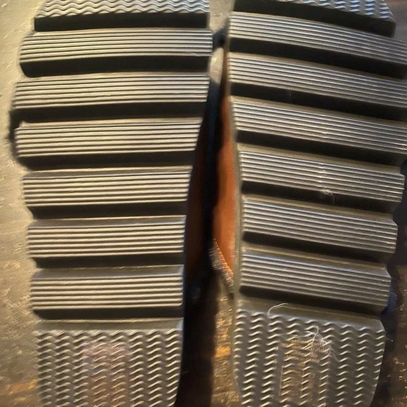 Deltan Women's Black and Brown Fur Buckle Mules - Picture 5 of 7